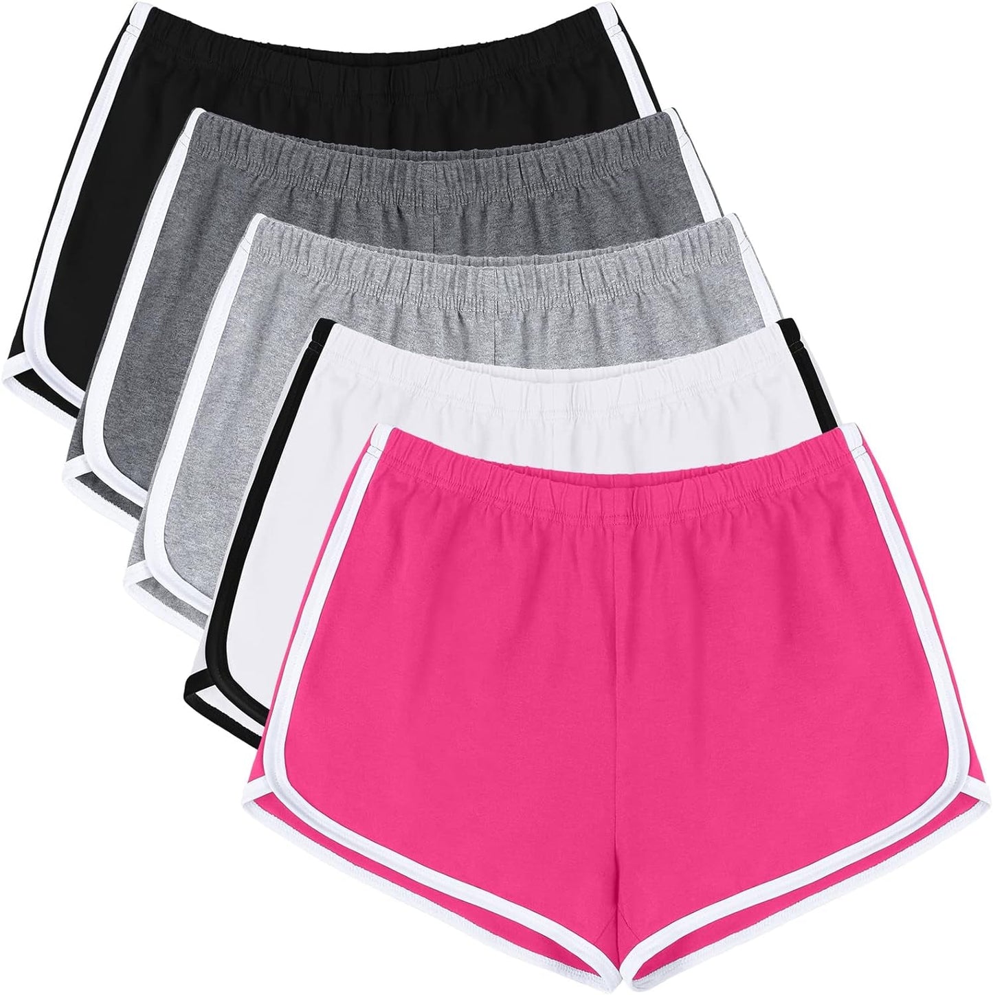 "Ultimate Comfort: 5-Pack of Soft Cotton Booty Shorts for Women - Perfect for Yoga, Sports, and Workouts!"